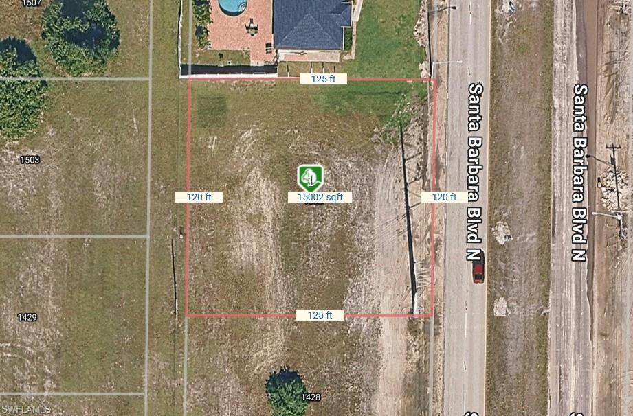 Prime commercial opportunity in a rapidly growing area of North Cape Coral. This oversized 0.34-acre triple corner lot offers excellent visibility and frontage along Santa Barbara Boulevard, making it an ideal location for a professional office, medical, financial, service-based business, or other approved commercial development. The property features Commercial/Professional future land use, professional zoning, city water and sewer availability, and is located in desirable Flood Zone X. Surrounded by established residential neighborhoods and conveniently positioned near Diplomat Parkway, Pine Island Road, Del Prado Boulevard, shopping, restaurants, schools, banking, medical offices, and entertainment. Easy access to US 41 and I-75 further enhances the property’s accessibility and investment potential. Whether you are an investor, entrepreneur, or developer, this strategically located vacant parcel presents an exceptional opportunity to establish your next venture in one of Southwest Florida’s fastest-growing cities. Inquire today for additional details.