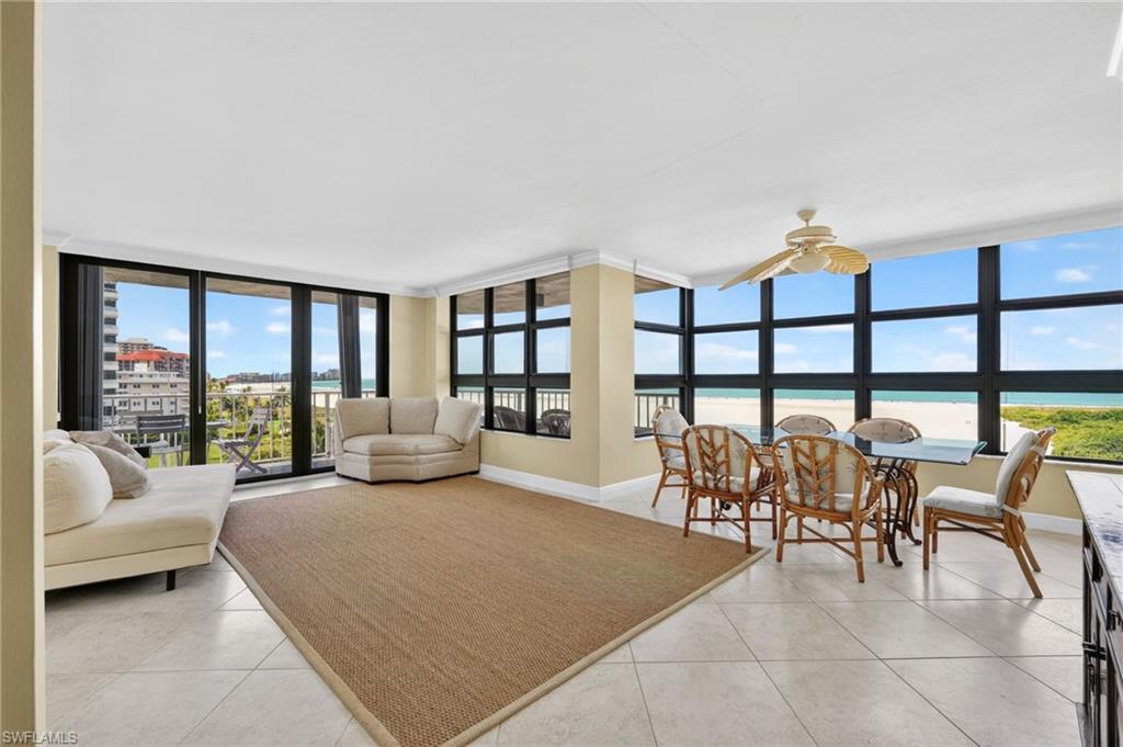 SPECTACULAR VIEWS! Views of gulf, beach and island from this rare 2 bedroom and 2-bathroom, Western facing, beach front unit in South Seas Tower 2.
This condo features long beach, water, and sunset views. Great views from each bedroom and living room. Large terrace with front and side panoramic views of beach, gulf and beautiful sunsets. Professionally furnished with tile and crown molding throughout the condo. Fully equipped kitchen with custom cabinets. Silhouette shades on all windows. Impact doors and windows.
The amenities include heated pool, beach entry, tennis and pickle ball courts, fitness center, barbecue area, gated entry with security guard and boat slips for rent. Covered parking with 2 parking spaces. Great location, close to dining, shopping and entertainment.