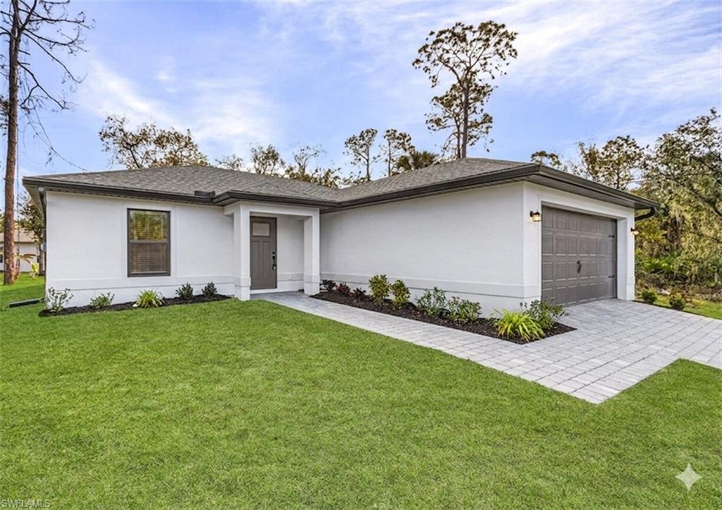 Home is under-construction and the expected completion date is Sept 23. Nestled in the sought-after Cape Coral area, the Delray floor plan by LGI Homes provides homeowners with exceptional value and practicality. This delightful 3-bedroom, 2-bathroom home greets you with a spacious, open-concept living area bathed in natural light, perfect for both entertaining and unwinding. Each home comes complete with a range of premium features, such as energy-efficient Whirlpool brand kitchen appliances, elegant granite countertops, stylish wood cabinetry, and the added convenience of an attached garage.