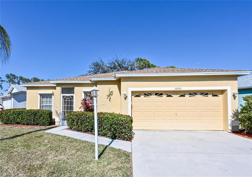 Stunning 2 Bedroom + Den single family home with a 2 car garage in ESTERO! This beautifully decorated home has crown molding, wainscoting in the living areas, and Tile and Laminate flooring throughout. The home is located in the gated community of Island Club at Corkscrew Woodlands which is only minutes from the Miromar Outlets. A short 15 minute drive to the North is the Southwest Florida International Airport in Fort Myers, and a short 15 minute drive South you will find some of the most beautiful white sand beaches in the world. Some of the features of this home are a new roof in 2020, new complete A/C system 2022, granite countertops, and a new washer.  The Island Club at Corkscrew community has low qtly fees with water/sewer, and cable included! It offers amenities such as walking trails, tennis, bocce ball, pickleball, shuffleboard, clubhouse with workout facilities AND a pool and spa!  YOU DON'T WANT TO MISS THIS ONE!!