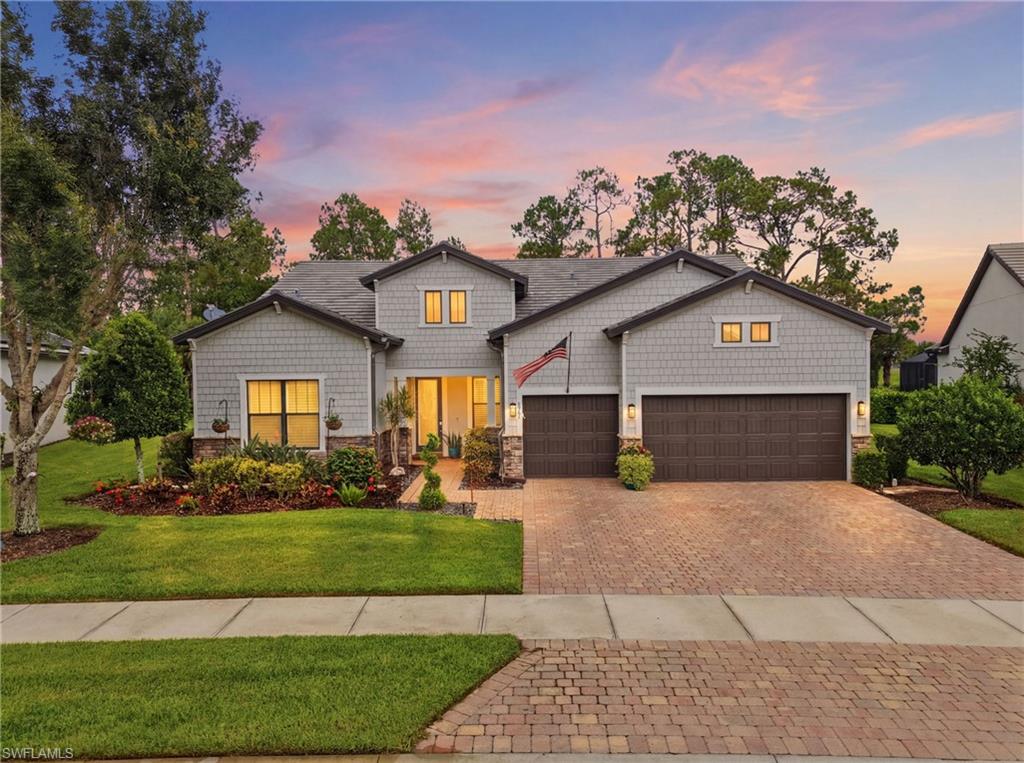 Fall in love with this beautifully updated Pinnacle model, offering tranquil panoramic views of the preserve and the 17th fairway—perfectly positioned for privacy without sacrificing scenery. Situated on an oversized pie-shaped lot, this home is tucked away on one of Greyhawk’s most desirable streets.
Thoughtfully designed with countless upgrades and designer finishes throughout, including wainscoting, crown molding, grass-cloth accent walls, plantation shutters, upgraded tile flooring (even in the garage), and an expanded kitchen island ideal for entertaining. The stunning built-in fireplace and feature TV wall create a warm and inviting focal point, while the extended outdoor living area with a screened pool and upgraded panoramic view enhances comfort and enjoyment year-round.
The flexible bonus space has been beautifully transformed into a wine lounge and office. Retreat to the oversized primary suite, complete with an enhanced step-in shower, a thoughtfully designed makeup niche, and a custom walk-in closet with tailored built-ins for optimal organization. Guest ensuites have been tastefully updated, offering a welcoming retreat for visitors. Additional storage space is available in the attic, where you'll find ample shelving, that can easily be accessed with pull-down stairs.
For peace of mind, the home is equipped with a whole-house Generac generator and Storm Smart system screens.
Greyhawk residents enjoy access to resort-style amenities, including a pool and spa, fire pit, bocce, tennis, pickleball, fitness center, two full-service restaurants, and a tiki bar. IMMEDIATE FULL GOLF MEMBERSHIP and SPOUSAL MEMBERSHIP will be available with sale of this home, no wait list at the Golf Club of the Everglades—featuring a private 18-hole Rees Jones–designed course with no tee time restrictions.
Ideally located near premier shopping, dining, and Naples’ renowned beaches, this exceptional home delivers luxury, lifestyle, and location—all with NO CDD FEES.