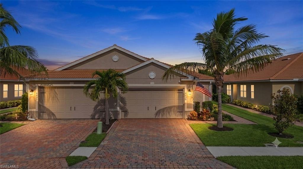 Welcome to 4439 Dutchess Park Rd., an attached villa with a private pool located in the desirable gated community of Lindsford. This inviting home offers an open, light-filled interior with no carpet, soaring 9-foot ceilings, and additional windows that bring in abundant natural light. Designed for comfortable Florida living, the property features seamless indoor-outdoor flow to the private pool area, perfect for relaxing, entertaining, or enjoying the sunshine year-round. Valuable upgrades include a whole-house generator, a new water heater, dishwasher, and hurricane protection, providing added comfort and peace of mind. Lindsford offers resort-style amenities, including a clubhouse, fitness center, children’s playroom, tennis and bocce courts, basketball court, playground, beach-entry community pool, and spa. The community is conveniently located near I-75, shopping, dining, RSW International Airport, the John Yarbrough Linear Park trail, and Downtown Fort Myers. This attached villa with its private pool, upgraded features, and excellent location presents an amazing opportunity to enjoy the Southwest Florida lifestyle.