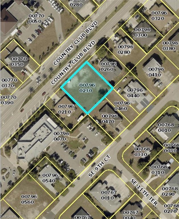 Rare R3-D multifamily development opportunity in Cape Coral. This oversized triple lot at 1109 Country Club Blvd consists of approximately 14,985 SF and permits up to 5 residential units.

One of the few available multifamily sites in the area, the property is centrally located near Del Prado Blvd, Veterans Pkwy, shopping, dining, schools, and major transportation routes. The site's size, zoning, and development potential provide flexibility for a variety of residential projects, including multifamily development and other permitted uses under the current zoning designation.

Buyer to verify zoning, density, permitted uses, utilities, assessments, and all development requirements during due diligence.