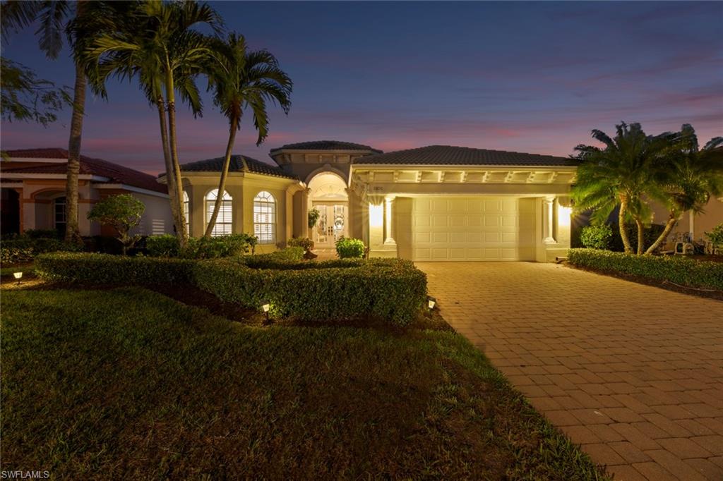 This Stunning Saranac model by Toll Brothers has been completely redesigned with nearly $250k in recent upgrades & updates! Step inside to volume ceilings and nearly 2,600 sf. of remodeled living space with TWO MASTER SUITES, 3 FULL BATHS, DEN/OFFICE w/MURPHY BED and open great room! Outside, the impressive lanai boasts an additional 1,539 sf. with a SALTWATER POOL and NEW Pool Cage complete with panoramic screens for unobstructed water views! Recent Improvements Include: Quartz Countertops & Backsplash, Black Stainless Appliances, White Cabinets, Custom Closets in both suites, All New Bathrooms, New Water Heater, New A/C, Whole House Water Filtration System, Updated Light Fixtures, Plantation Shutters, New Laundry Room Cabinets (Coming Jan. 2024) & More! Belle Lago is a Natural Gas community with a guarded gate and a host of amenities, including tennis, pickleball, resort-style pool & spa, and walking trail. Belle Lago residents also have the opportunity to join neighboring Estero Country Club (No wait for Golf!) if desired. Ideal location between Naples & Ft. Myers with quick access to Coconut Point Mall, RSW Airport, FGCU, & pristine Gulf beaches. Do not miss this opportunity!