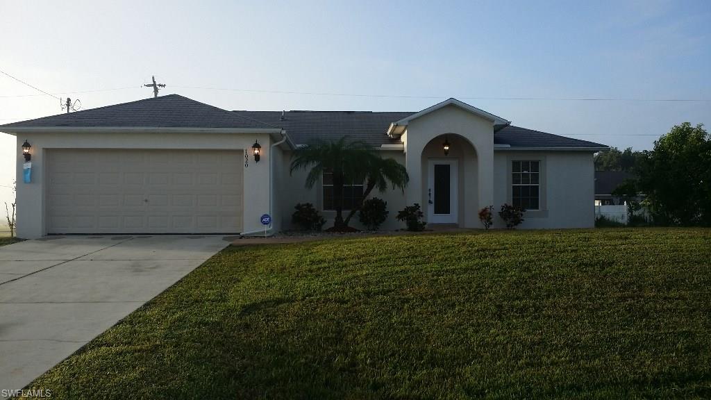 Location, location, location! An exciting opportunity to buy a very nice POOL Home located in a quiet neighborhood in NW Cape Coral. 3 bedrooms, 2 bathrooms and 2 car garage. Offering an open and split floor plan, vaulted ceilings and plant shelves, diagonal tile throughout except the bedrooms with laminate wood floor... the kitchen has granite countertops, wood cabinets and brand new Whirpool Stainless Steel appliances with one year warranty. Granite also in the bathrooms; New paint inside and out. The pool has a waterfall and a new filter has been installed... and much more. Come take a look today, you won't be disappointed!!!