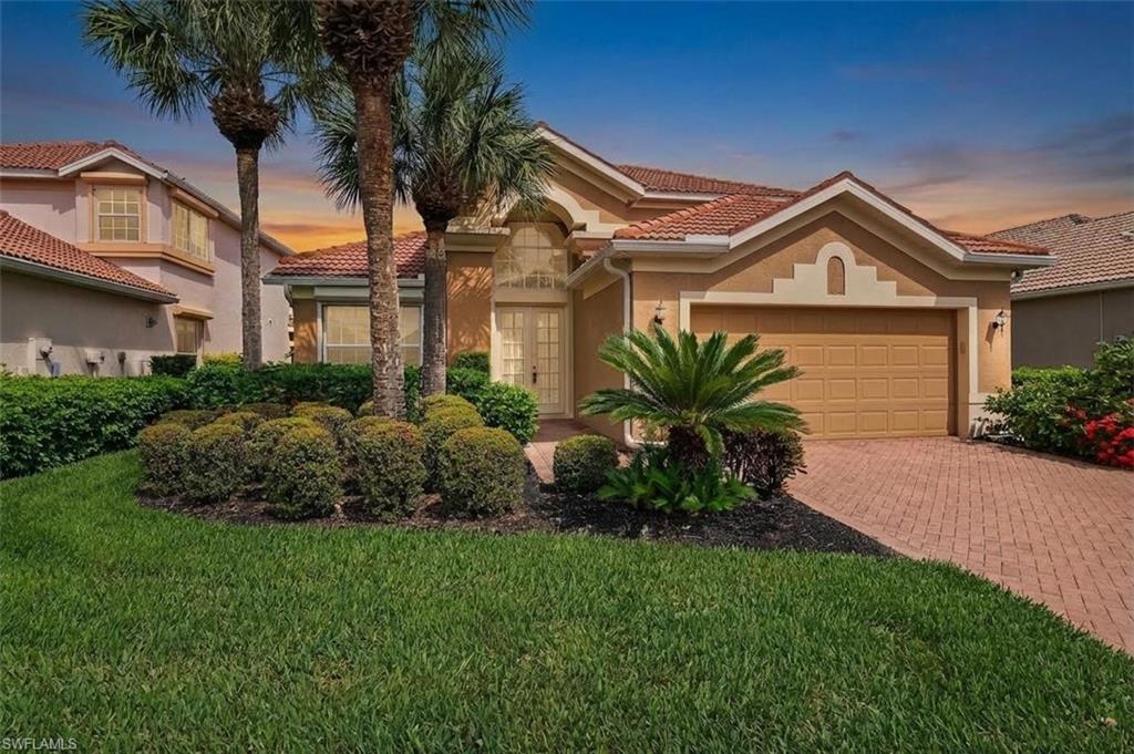 One or more photo(s) has been virtually staged, AI generated or rendered.  Discover the charm of this beautifully updated single family residence featuring 3 bedrooms, 3 bathrooms, and an inviting loft. Perfectly positioned to capture a picturesque waterfront view, this home offers a private swimming pool and an exceptional outdoor living area designed for relaxation and entertaining.

Recent enhancements include a brand new roof (2025), new hard surface flooring, updated furnishings, and the home is offered fully furnished, creating a move in ready opportunity. Hurricane protection adds peace of mind, while the updated kitchen and newer AC system elevate both comfort and modern appeal.

Located within the gated Tivoli neighborhood of Miromar Lakes, residents enjoy access to an extraordinary lifestyle with a world class clubhouse, private white sand beaches with cabanas, boating and water sports, tennis, fitness, golf, waterfront dining, an art theater, spa, and concierge services. Experience the perfect blend of luxury, comfort, and resort style living in one of Southwest Florida’s most exceptional communities.