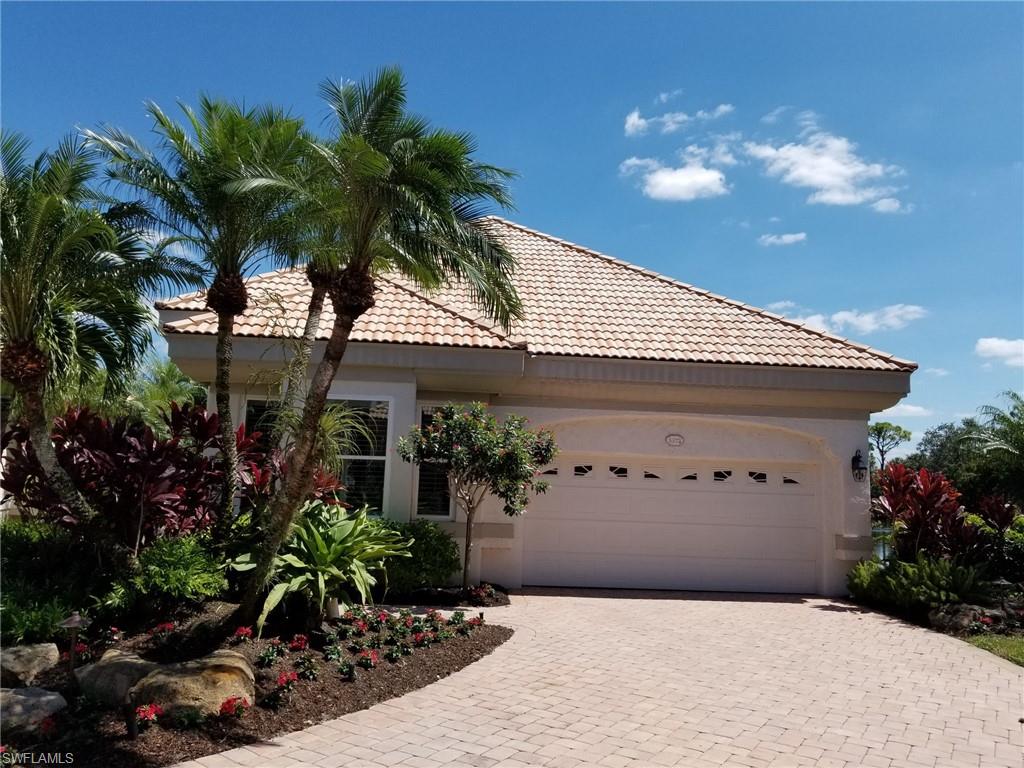 Very special home--special location with lake view, oversized lot & large side yard. Nestled in a quiet cul-de-sac, this home is a true gem! Professionally decorated & meticulously maintained detached villa offers 2 bedrooms + den, 2.5 baths, 2 car garage & covered lanai leading to a private heated pool. Kitchen has been stylishly remodeled with top of the line cabinets & appliances. Master bath also updated with separate vanity area. Other features include: plantation shutters, fireplace, master closet built-ins, impact resistant windows, A/C (2017), recently upgraded landscaping with extensive outdoor lighting. Montara is conveniently located within Bonita Bay, with access to all the excellent amenities including over 12 miles of walking & bike trails; private beach park, with an in-season shuttle service; three community parks; full service Marina with direct Gulf access, Backwater Jacks restaurant. Optional Bonita Bay Club memberships are available which offer five championship golf courses, clubhouse dining options, newly renovated tennis/pickleball/aquatic center with Breezeway Bar & Cafe, & the Lifestyle center featuring fitness center, day spa, & beauty facilities.