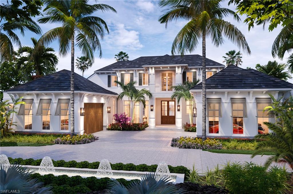 VIV Homes alongside Kukk Architecture proudly present a new, one of a kind Port Royal home perfectly positioned on Naples Bay.  Featuring endless wide water vistas, this coastal transitional home truly offers the best of everything. Residence includes 5 bedrooms + study, over 8,000 sq/ft of air conditioned space, a 4 car garage, and unrivaled bespoke finishes. Some of the elements include full concrete construction, a gourmet kitchen with Cristallo Prime Quartzite counter tops, Weiland sliding door systems, service kitchen, upper VIP suite, two laundry rooms, his and hers master baths, large study and upper lounge, temperature controlled wine wall, Poliform Italian made closet systems, security and lighting systems with cameras/water alarms, Sonos sound, and an elevator.  Outside you will find the ultimate resort like feel complete with a large outdoor kitchen and island, outdoor shower, multiple fire features including built in seating surrounding a fire pit overlooking the bay, and a heated saltwater infinity edge pool/spa with sun shelf. Completion expected approximately April/May 2021.