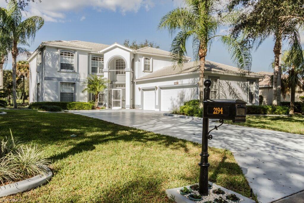 BACK ON THE MARKET!  BUYER COULD NOT MOVE FORWARD - BUYER'S LOSS IS YOUR GAIN - 3,861 SQUARE FT POOL HOME ON A GOLF COURSE WITH A 3-CAR GARAGE WITHIN WALKING DISTANCE TO LAUREL OAK ELEMENTARY AND GULF COAST HIGH SCHOOL with access within community gates PRICED AT WHAT?  Situated in a friendly community - HOA fees are the lowest in the area by far - $89.00 per month -  This home is perfect for a primary home or for the large extended family. Every room is huge with tons of storage - located in the best area for A-rated schools!  Main floor den can be converted to a second master by just adding a closet. Can't say enough about this home - it is priced to sell.  Please check the recent sales in NA22 to see the value. Home also has a separate FULL pool bath. Kitchen has recently been given a $50k upgrade.  Home is equipped with electric storm shutters and accordion shutters.  Great views of the golf course and lake from this majestic 2-story.  The best part is pay as you play golf - you do not pay to live on the golf course!!