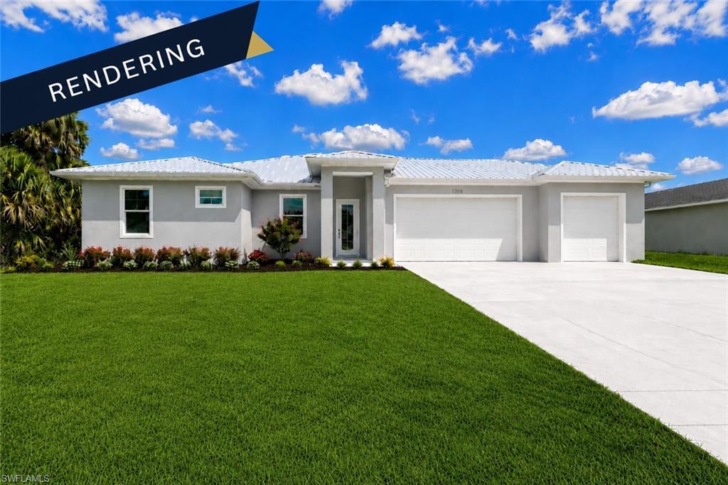 Rare opportunity! 3 car garage, new construction, fully upgraded home on culdesac. Green belt on side and back offers additional privacy. Metal roof (potential insurance savings), impact windows and doors (potential insurance savings), Tile throughout, Media wall with electric fireplace, cooktop with hood range, high ceilings, large under truss lanai, Large master bedroom with upgraded master bath, and much more. This home will not disappoint. Completion expected August 2026
