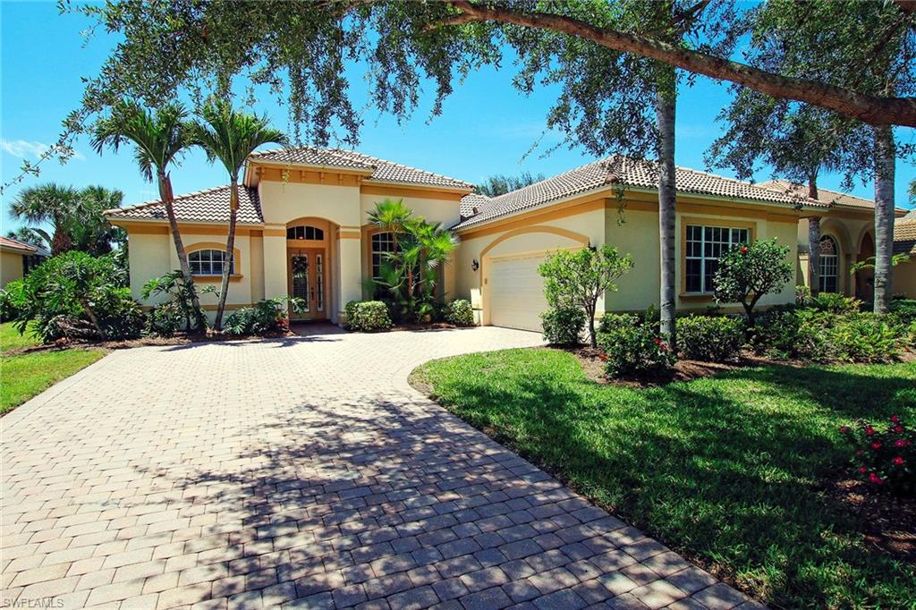 Impeccable Turn Key Ready home has been gently lived in and meticulously maintained by the original owners. Freshly painted rooms feature the best upgrades including, plantation shutters, volume height tray ceilings, oversize tile flooring in the foyer, living, kitchen, dining and family rooms with plush designer carpeting in the three large bedrooms. The inviting kitchen is well appointed with Whirlpool appliances, custom-built cabinetry, Corian counter tops with work island and a walk-in pantry. The morning room with breakfast bar flows into the well-designed family room with extra-large bay windows overlooking the gorgeous heated pool and lanai area featuring professionally landscaped grounds with premium Southern exposure in an ideal setting for your quiet relaxing enjoyment. This home is a must-see offering for a carefree lifestyle. Floor plan & builder brochure available. HOA fees include the Coco Bay Amenities, Cable TV, High Speed Internet, Landscaping Maintenance, Irrigation, Tree Trimming, Mulch and Shrub Care. Located in the highly desirable enclave of Coco Bay in south Fort Myers within the gated Kelly Greens Golf Club. Please call listing agent for additional details.
