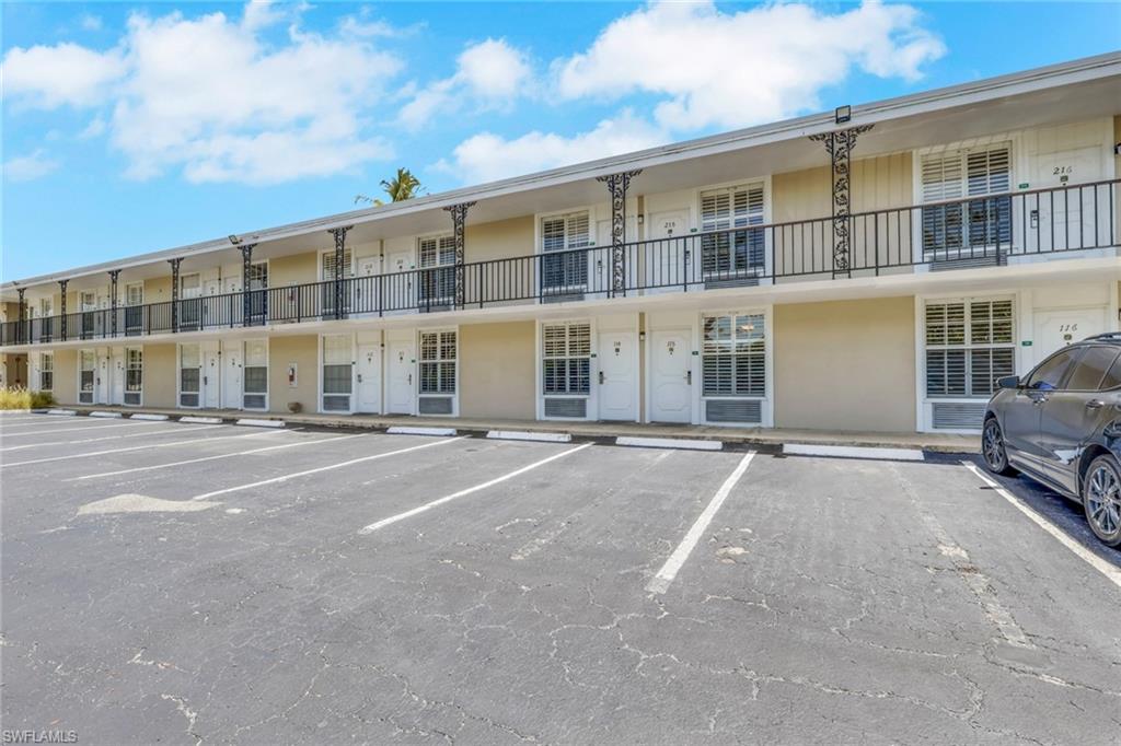 Check out this turnkey 1-bedroom, 1-bath recently updated, first floor condo unit at Gulf Coast Inn in Naples, Florida, offering one of the best interior locations in the community. Cable, Electric & Internet included! This unit is ideally positioned just steps from parking, around the corner from the ice machine, and buffered by lush landscaping that provides privacy and quiet, while still being only steps from the resort-style pool and on-site dining. Enjoy a peaceful interior setting with the convenience of everything at your doorstep. Gulf Coast Inn features a community pool, daily breakfast, business center, and three on-site restaurants—Harold’s Place, Vesuvio’s Pizza & Bar, and Fujiyama Steak House. This property is an excellent income-producing investment opportunity with the option to join the established rental program, and it is being offered fully furnished and turnkey. Located just one mile from the beach and minutes to downtown Naples, including Fifth Avenue South and Third Street South, with shopping, fine dining, art galleries, entertainment & more! Whether you’re looking for a Naples investment property, vacation condo, or low-maintenance second home, this well-located unit delivers privacy, convenience, and a solid rental-income opportunity in the prime area of Naples.