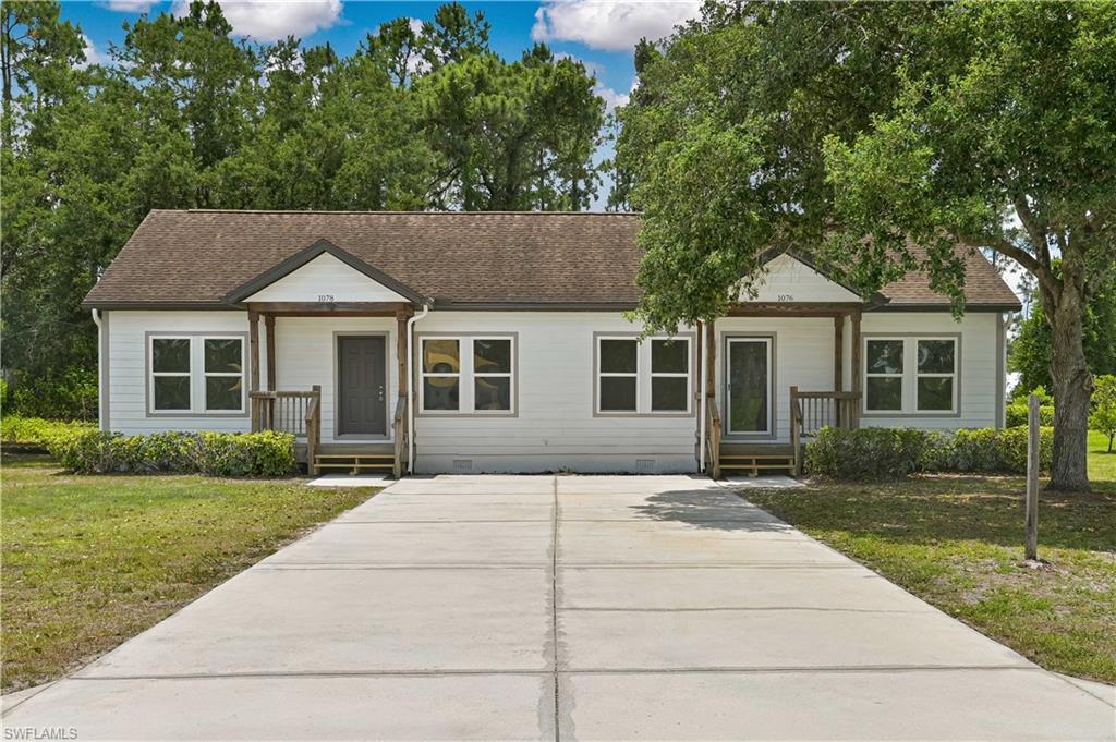 Welcome to this Stunning renovated Duplex in Lehigh Acres, the property has been tastefully renovated from top to bottom. Step inside, you'll be greeted by stunning luxury vinyl plank that graces the entire floor of home with 5 inches base board gives it the modern feel. The separated kitchen and the large living room offers a great practical space for family and friends to gather and party. This luxury kitchen carries brand new hardwood cabinets with soft closing features, beautiful quartz countertops, and new stainless-steel appliances. The property has brand-new LED lighting throughout the entire house. Property is in X zone, so you don’t have to worry about flood insurance. The property offers a private backyard and new deck for BBQ. It is a perfect investment property or live on one side and rent to the other side. Hurry up before it is gone.