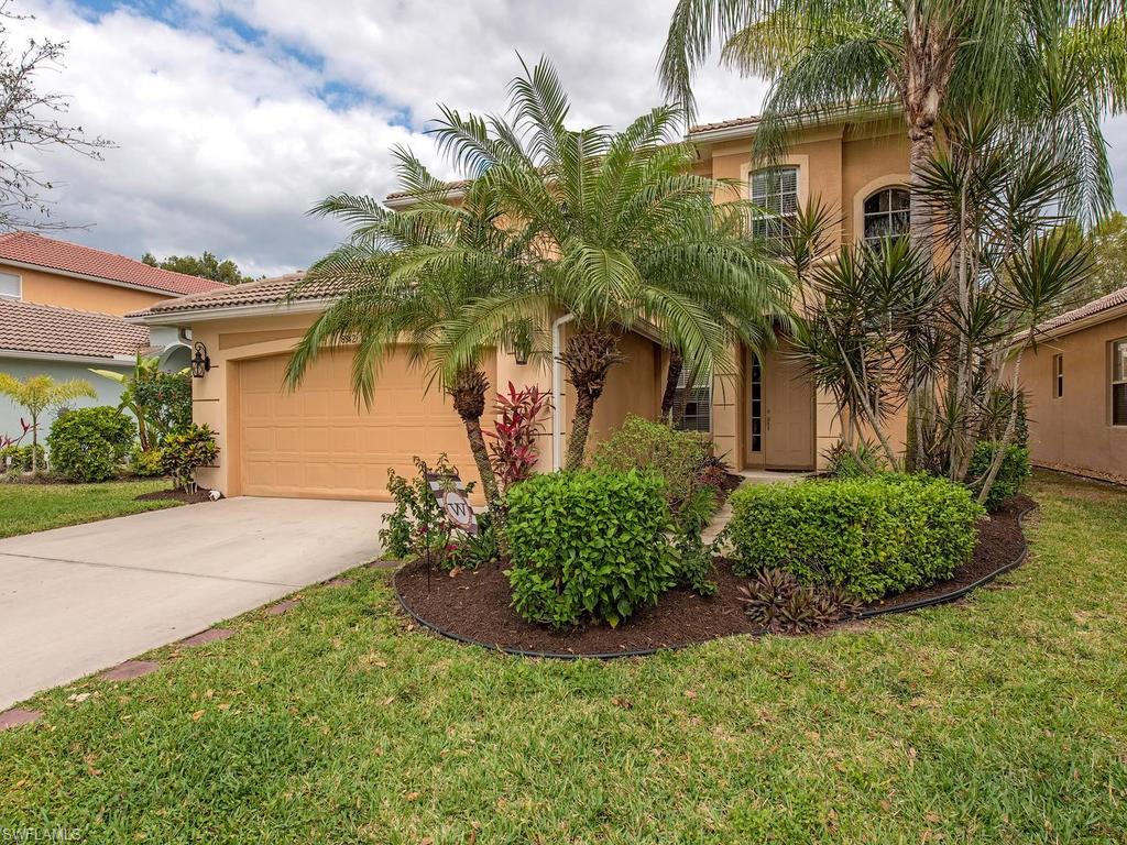 Opportunity knocks in Laurel Lakes! This charming 4 bedroom and 2.5 bath home with volume ceilings is filled with light. The open floor plan lends itself to easy living & the screened lanai with heated pool & spa is perfect for al-fresco dining & outside fun.  Features include 42" kitchen cabinets, Corian counters, formal dining and living rooms, tile & bamboo flooring. Laurel Lakes owners enjoy low HOA fees, gated security, community pool & clubhouse, basketball, exercise facility, & more.  This pet friendly community is conveniently located in close proximity to shops, dining, schools, beaches & the Mercato plaza.