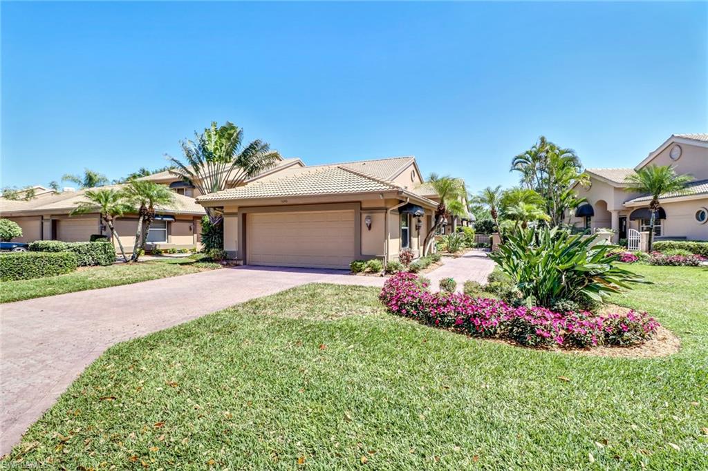 Views Views Views!  This amazing home offers golf course views and lake views while also showcasing a gorgeous saltwater pool accessorized with a one of a kind fire bowl!  With 3 bedrooms a den, 2 full bathrooms and a half bath, this home has plenty of room for everyone.  Quartz counter tops and custom cabinetry makes the kitchen a chef's dream while vaulted ceilings though out the home add to the feeling of openness.  No detail was missed...The guest bath includes a steam room and both baths includes double shower heads.  Plantation shutters throughout the home are just the icing on the cake.  Don't let this home pass you by...your piece of paradise in Quail Village awaits you!