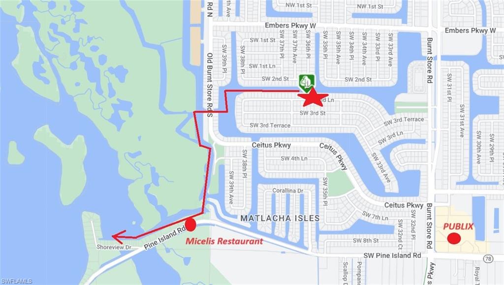 This is one of the FEW REMAINING Prime Boating Locations in highly desired UNIT 58. Lot fronts the Rosemary Canal with view of nearby intersecting canals. EXCELLENT QUICK Boating access via the FIRST bridge on the NW Spreader by Sirenia Vista Park to the open waters of Charlotte Harbor and the Gulf of Mexico. This secluded neighborhood only has a single access near the Burnt Store Rd, which provides a quieter neighborhood since there's no through traffic. New sidewalks on Burnt Store Rd provide walking access to 2 popular parks (Joe Stonis and Sirenia Vista) or ride your bikes to either. Parks have many free amenities common to expensive gated communities. City utilities are available (water, sewer, irrigation) with PAID assessments. Build your dream home using one of several reputable builders capable of expediting construction of both the home and seawall. This neighborhood is known for its ease of access to Matlacha, Pine Island Sound, and some of the most famous saltwater fishing in the USA, if not the world.
