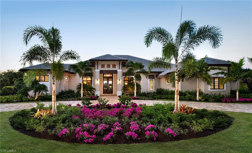 The Award winning McGarvey Custom Homes Barrymore Model is situated on a beautiful Quail West Golf Course lot with a view of lake and fountain feature. This 4 Bedroom all with their own private bathes and large closets plus Den, includes large pool with spa, over sized lanai with outdoor kitchen and 3 car garage. Home has been professionally furnished by Clive/Daniel Home with architectural refinements the discerning Buyer expects from McGarvey Custom Homes. A Full Golf Membership in the Quail West Country Club is also included in the home price.