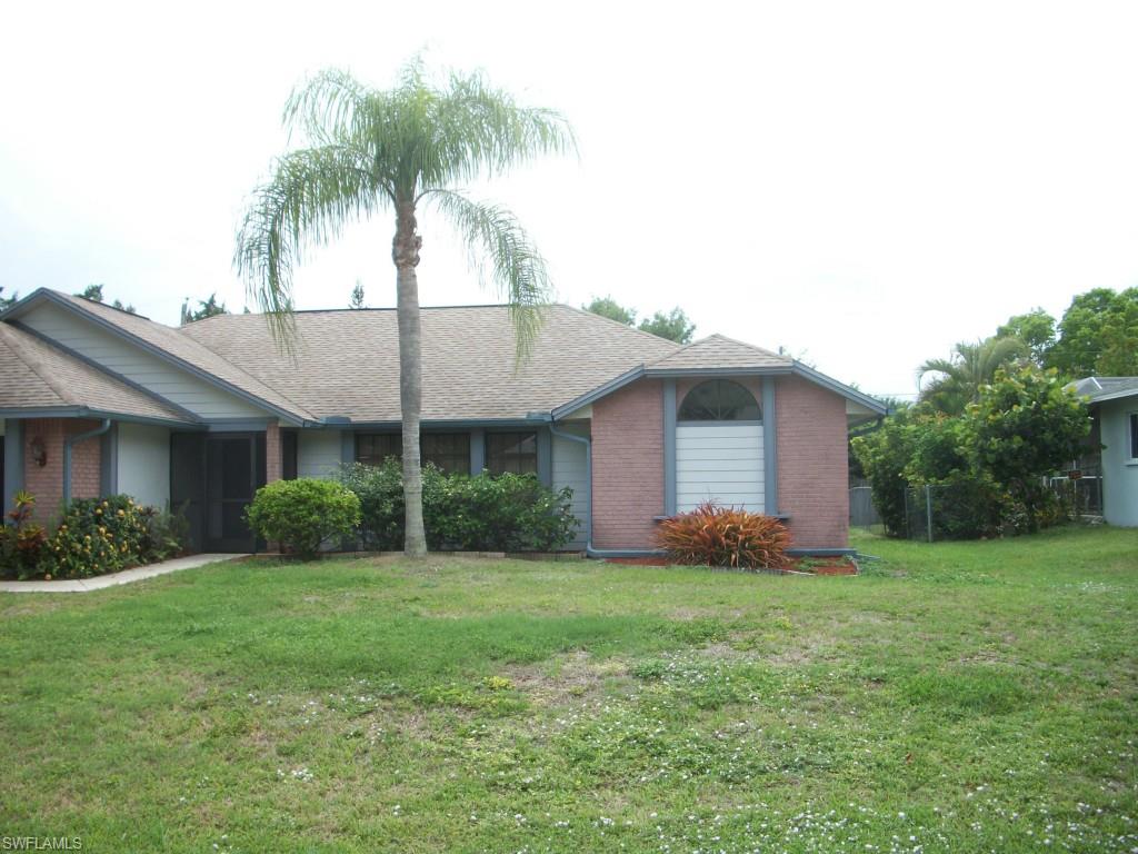 A lovely San Carlos home!  With close to 1800 sq. ft. this very appealing home offers a floor plan that is perfect for family living featuring both formal and informal living spaces. The kitchen has been beautifully remodeled with quartz counter tops, stainless steel appliances, and recessed lighting.  There are three bedrooms including a spacious master suite, split guest bedrooms with an updated guest shower/tub.  The home also has a large lanai.   Other features of the home include cathedral ceiling, an abundance of windows, wood and tile floors, a large fenced yard, (room for a pool)wind resistant garage door, hurricane shutters (manual) and so much more.  The home was built in 1988 by the current owner and is on city water.  Bring your clients.