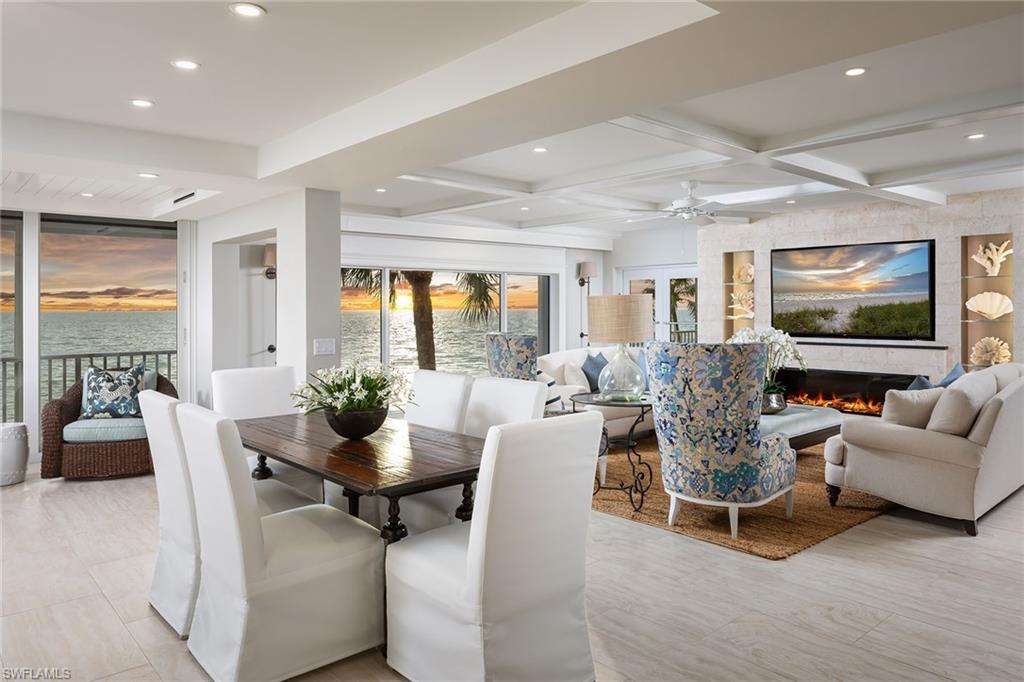 Perfectly positioned along Gulf Shore Boulevard between the Rosewood Residences and Four Seasons, Laurentians offers an exceptional beachfront lifestyle with walkability to some of Naples' most coveted destinations. Completely renovated and thoughtfully reimagined, this third-floor residence captures the essence of Gulf-front living, where unobstructed views of the turquoise waters, white sand beach and coastal landscape create the feeling of living directly on the water.
The ideal third-floor elevation keeps you connected to the treetops, beach and Gulf beyond, while allowing you to open the doors and fall asleep to the sound of the surf. With only two residences per floor, Laurentians offers a level of privacy rarely found along the beachfront.
This true four-bedroom, four-bath residence also includes a dedicated office with a view. No other building south of Banyan Boulevard offers such a desirable and functional floor plan. The interiors blend refined coastal design with exceptional craftsmanship, featuring a crisp white kitchen with Wolf and Sub-Zero appliances, a butler's pantry with wood countertops, tongue-and-groove ceilings, custom box beams in the living room, and an electric fireplace framed with treasures from the sea.
The Gulf-front primary suite is a private retreat, offering breathtaking water views and direct access to the lanai. The spa-inspired bath features a spacious walk-in shower, dual vanities with custom cabinetry, and an oversized custom walk-in closet designed for exceptional storage and organization.
Modern conveniences include hurricane-impact windows and doors, automated screens and shutters on the lanai and kitchen sliders, and electric shades throughout, providing effortless comfort, privacy, and peace of mind.
Designed for those who appreciate breathtaking Gulf views, privacy, walkability, and timeless coastal elegance, this is a rare opportunity to own one of Naples' most distinctive beachfront residences.