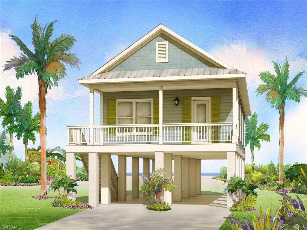 This is a vacant lot ready to build. Here is the perfect opportunity to enjoy boating without the high cost of waterfront property. Community amenities include the FREE use of the 16 acre neighborhood storage yard where you may store a boat, trailer or RV. Be in the Gulf in 15 minutes from the community boat ramp located within the community. The neighborhood pool is located just across the street from the lot. Its a 15 minute walk to the white sandy beaches of Fort Myers Beach. The Key West Express terminal is located down the street. Be in Key West by boat in about 3 1/2 hours. Other amnities include pickleball, shuffleboard and lots of social activities. Zoning allows stick-built, modular, or manufactured home construction. Lot size allows an elevated, new home of about 1,500 square feet. FEMA regs require a 1st floor elevation at approximately 10 feet above grade. That allows for under building parking, storage, game room and more. No flood insurance required! Call about estimated construction costs. The image of the home is a suggestion for future construction only.  Fees include water, sewer, landscape, maintenance and all amenities. 30 day rentals allowed 6 times a year. This is a 55+, co-op community. Some pet restrictions. No dogs allowed.