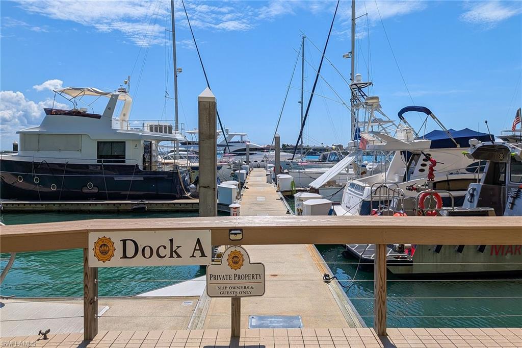 Direct access to the Gulf  from this 44' slip with max LOA of 47' is located on A dock in Factory Bay.  Property is adjacent to Pier 81 luxury condominiums.  This very upscale marina with floating docks is the deepest  in Collier County,  and is located on a submerged land lease so this is an exclusive right to use slip and your quarterly dues pay the annual lease fees, taxes, plus your water usage.  Electric is metered separately.  The clubhouse has laundry, cable T.V., showers, wireless internet access, ice and restrooms. Fine and casual dining, grocery stores, and fun shopping are all close so getting provisions for your boat trips are quick and easy.
