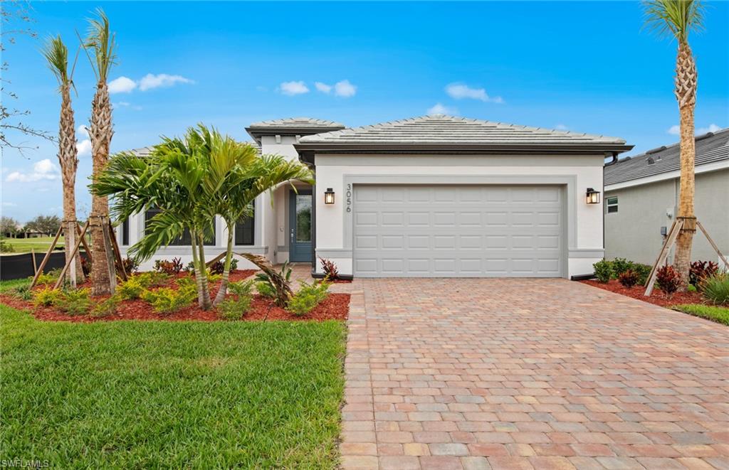 This stunning Mystique Home on the Golf Course features 3 Bedrooms + enclosed flex, 2 Bathrooms and 2 Car Garage featuring impact windows, 4’ garage extension and a covered lanai. Relax outside your patio and enjoy the gorgeous Florida Sunrise or sit out front and watch the sunset over the lake.
