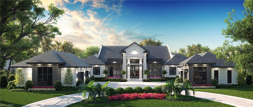 Situated on over an acre this new construction transitional home is an example of where modern and traditional design converge. More traditional in shape, but many of the details such as furnishings and materials tend to lean more contemporary. Compared to traditional design, this home has sleeker lines and a cleaner detail. Compared to modern design, it looks more classic, but not too formal. With some beautiful dutch influences this home lies perfectly in-between. Designed to be functional; gather family and friends. Nearly 8,000 square feet of AC space all on 1 level, outstanding outdoor covered and uncovered living areas, resort style pool and spa, fantastic views of the pine course, 7.5 car garage capacity, full home generator and the ease of Control 4 are just some of the features of this residence. Strategically designed by Unique Hite Designs, conscientiously constructed by The Glendale Group of SWFL, LLC, impeccably appointed by Alex Zapirain Designs and brilliantly orchestrated by GNR Developers this home will be the best Grey Oaks has to offer. Immediate Golf Membership is available with this property.