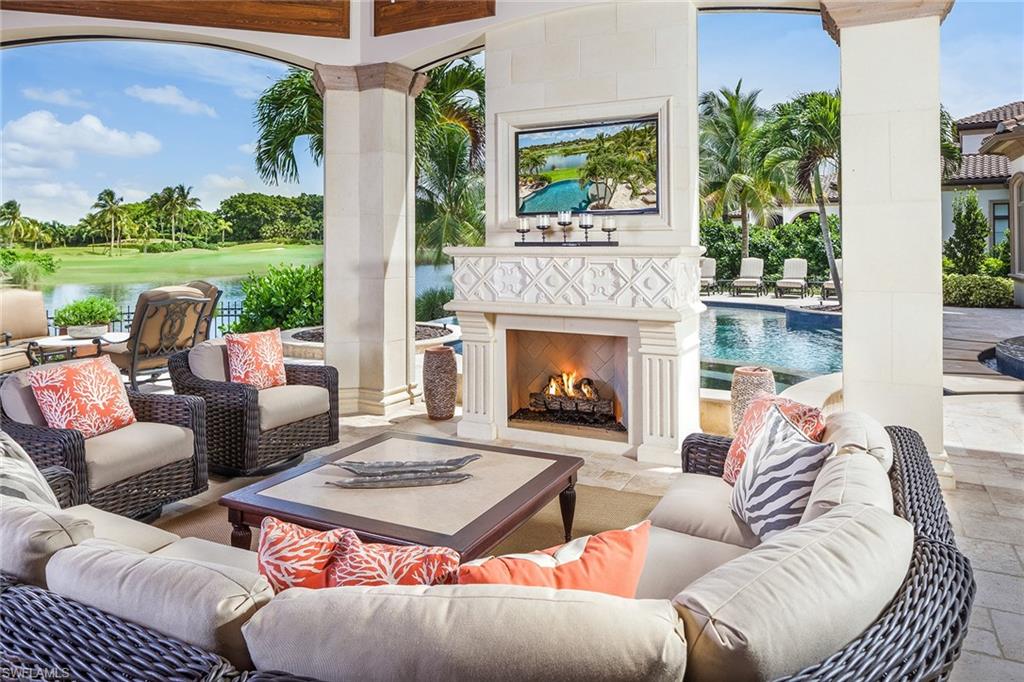 Built in 2012,  this beautiful home is intentionally planned with understated elegance and offers an open floor plan emphasizing indoor-outdoor living. Notable features include captivating groin vault, dome and barrel ceilings with hand-painted details, flooring of marble and stone and hardwood that transition the elegant spaces. A rich walnut study, wine cellar, private elevator, large second-floor gathering room, Wolf and Sub-Zero appliance package and space for four cars are a few of the luxury appointments. The exceptional outdoor gathering and entertaining area overlooks the lake and golf course offering picturesque views.  Grey Oaks Country Club offers resort style living, exclusive social opportunities, 54 holes of championship golf along with tennis and recreational amenities for residents.