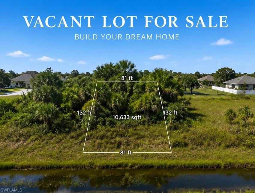 One or more photo(s) has been virtually staged, AI generated or rendered.  Terrific opportunity to build your dream home on this .24-acre freshwater canal lot located at 3741 Kelsey St. Ideally situated west of Buckingham Rd, this property is surrounded by many newer homes and offers convenient access to Fort Myers, Cape Coral, Lehigh Acres, and I-75. Enjoy the added appeal of canal frontage and a peaceful setting while still being close to shopping, dining, and everyday conveniences. Wetland determination report available confirming the property is 100% upland, providing added confidence for future development. Don’t miss the chance to secure this well-located homesite before it’s gone.