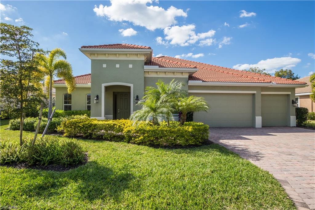 This is a must see!! Beautiful resale home in the gorgeous community of Fairwinds.  Pride of ownership show in the well maintained tree lined streets. All the homes sit on wide lots with nice space between the home. This is our popular Hibiscus plan with the largest great room! This is a true 4 bedroom home all in a split plan.  There is a true Jack and Jill suite, a cabana/in laws suite and the sumptuous master suite with large on suite bath  featuring a large shower, nice corner tub, separate vanities and a large walk in closet large enough to share.  Enter into the grand foyer with an adjacent den to the truly great, great room.  The grand foyer entry, great room, dining and master all have tray ceilings!! The kitchen has all the space you will ever need with a large island and corner pantry.  The adjacent dining area is large enough for your largest get together There is an oversized covered and enclosed lanai.  Plus a large laundry room, space for a mud room or drop zone and a 3 car garage!!   Impact resistant windows and doors.  Convenient to all Naples and Fort Myers offers.  If you have not visited Fairwinds you are missing one of the best kept secrets in Bonita Springs!!