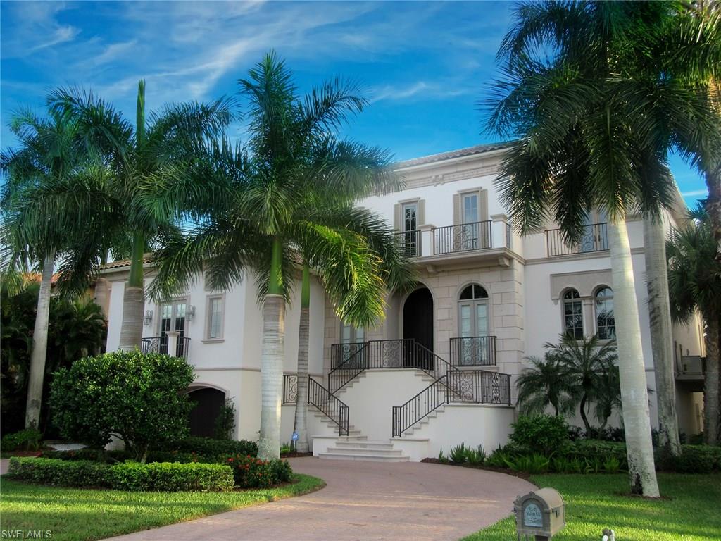 Your luxury beach and boating lifestyle begins here, in this custom waterfront home situated on a quiet finger canal with access to the Gulf of Mexico and a half-block from the beach. Your six-bedroom, six-bath and two-half-bath home features amenities such as a built-in entertainment center with surround sound, a natural gas fireplace in the formal living room, a club room with bar and pool table, a spacious gourmet kitchen, a formal dining room with lighted tray ceiling and a private elevator. In addition to the 6,328 square feet of indoor living space on the second and third levels, there is a lower-level family room, study and movie theater. An extraordinary new indoor/outdoor entertainment area overlooking the oversized pool and spa, includes an outdoor kitchen, flat-screen cable TV, new flooring and unique lighting and wall treatments. Electronic vertical screens allow enjoyment all year long, with southern water views. There's also a 50-foot boat dock with a 7-ton boat lift. Amid the lush landscaping in front, a circular driveway with brick pavers leads to your six-car garage. No expense was spared in this custom estate located just a stone's throw from the Gulf of Mexico.