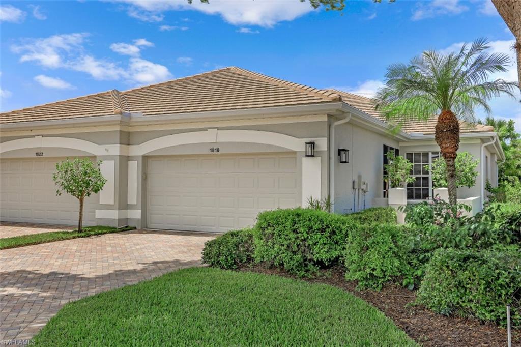 NORTH NAPLES VILLA LOCATED IN THE BEAUTIFUL GATED AND PRIVATE COMMUNITY OF STONEBRIDGE. This nicely decorated two-bedroom plus den, two-bath villa has a center hall entrance which opens to the dining and living room and overlooks the lanai with your own private pool. The very well-maintained community has lush landscaping with walking and bicycling paths. The Club House was completely renovated and has multiple dining options, both inside and outside, formal or casual. There is a workout facility and a tennis pro on site and many activities in which to participate. Stonebridge is close to great shopping, fine dining, Artis Naples, Fifth and Third Avenues, Vanderbilt Beach and Delnor Wiggins State Park with its beautiful beaches.  The Stonebridge Golf Course was completely redone two years ago.  This is a perfect vacation spot and close to all that Naples Has to offer.