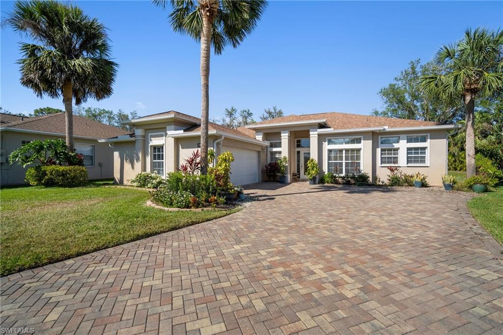 This is the home you will want to check out. It has one of the larger floorpans in Country Creek and the lowest per square foot price. A beautiful unique home located in the Estates at Country Creek, with an irregular oversized lot with plenty of room to add a pool if desired.  The floor plan is open with split bedrooms and give you a wonder feeling when you walk through the front door.  The roof, AC, and driveway are all new within the last 4 years.  The home is move in ready for you to come and enjoy the many amenities, which include the low fee bundled golf, Restaurant, Tennis, Swimming, Bocce Ball, Exercise Facility and more.  This home is near shopping, entertainment, dinning and conveniently located near I-75 and US 41 making commuting quick and easy. Furnishing are negotiable.
