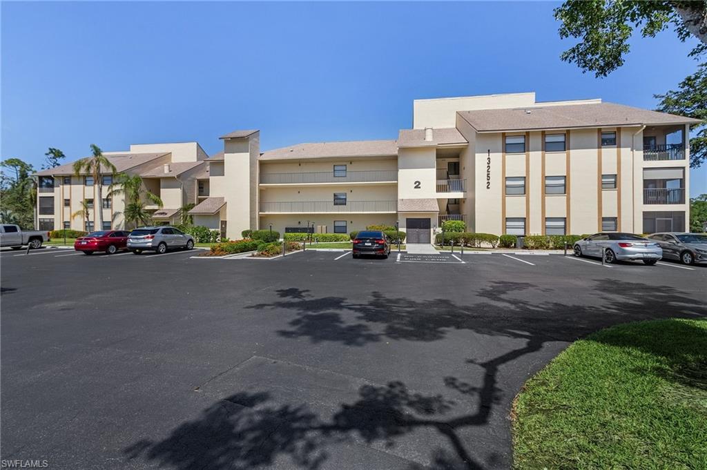 WOW.....This is the one you have been waiting for!! Welcome to 13252 White Marsh Ln #3223 located in Cross Creek Golf & Country Club! 2 Bedroom, 2 Bathroom, plus Den. Large Screened in Lanai with partial golf course view. Located on the second floor close to the elevator. Single covered assigned parking space with additional accommodations for up to 2 vehicles. Assigned storage space. Location very close to the pool, grills, and tennis court. Community golf course with membership included. Restaurant and use of additional tennis courts, pickleball, bocce ball and pool. Pet friendly community with dog run. Very close to shopping, restaurants, and 10 minutes to Fort Myers airport. Fort Myers beach is a short 20 minute drive. Very friendly and beautiful community. Can be sold fully furnished! So much to offer and will not last! Call to schedule a private showing today!