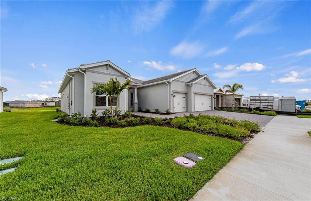 New Stellar home available this month in the exclusive, luxury community of TerraWalk by Divosta in Babcock Ranch! The Stellar Floorplan features 3 bedrooms plus den, 3 bathrooms, and outdoor lanai perfect for entertaining, as well as a 3 car garage. 2. 5pgrades include: White 42" cabinets, quartz counters, tile flooring and carpets, 8' interior doors. Additionally you will have impact windows, tile roof, tankless water heater, and whole house gutters. Community amenities include: An 8 acre state of the art amenity campus with clubhouse, resort pool, fitness center, pickleball, tennis, and bocce ball courts. Fire pit, golf simulator, and restaurant withpoolside service. Don't miss your chance to own a brand new home in TerraWalk by Divosta at Babcock Ranch - schedule your tour today