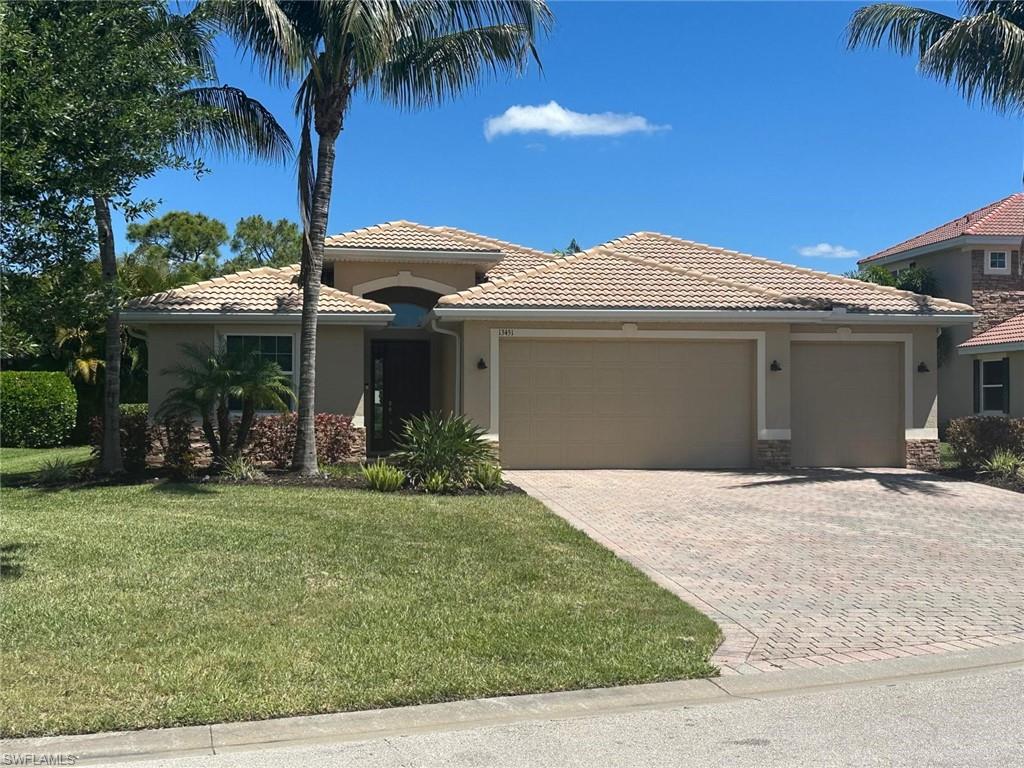 Gulf access Pool home built in 2017 with 3BR + den, 2BA on oversized 15,760 sq ft cul-de-sac lot in gated community. New 331 sq ft dock (HONC) with <10 min to Caloosahatchee River. Open floor plan with granite, 42” cabinets, SS appliances, wood and tile floors. Primary suite with dual sinks, soaking tub, separate shower, his/hers closets. 3-car garage (880 sq ft) + large driveway.