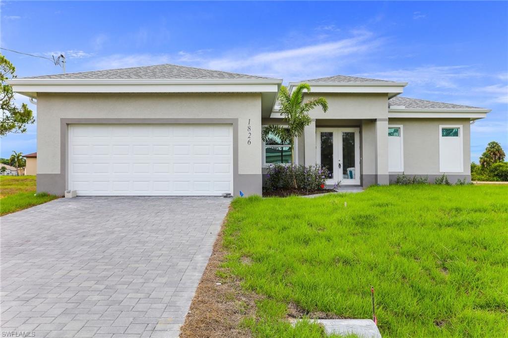 **Complete by End Of August 2021** Prime Location!! Welcome to NW of Cape Coral, one of the fastest growing areas in the beautiful city of Cape Coral !! This wonderful Canal, modern open floor plan concept, 8 foot tall doors, 10 foot Tray Ceilings brand new Single Family Home (Rincon Model); features nearly 1,700 Sq. Ft of living space, 3 bedroom plus den, 2 Full new bathrooms with Quartz, 2 car garage . Freshly painted inside and out, epoxy in garage, pavers in driveway, new kitchen with soft-close cabinets, Quartz counter tops, new stainless steel appliances, new doors, new based boards, new AC system, new light fixtures, new plumbing, new smoke detectors, alarm system new water heater, new well equipment. Home is equipped with Taex built-in pest control system, irrigation system, hurricane impact doors and windows, laundry room, Spacious master bedroom, new master bath, double-sink, 1 huge walk-in closet, new plank tile throughout the home. The location is close to many of Cape Coral top schools, closer to US 41, North Fort Myers, hospitals, shopping, dining, entertainment & just 25 mins to SW Florida International Airport. PHOTOS FROM PREVIEW SOLD SIMILAR LISTING.