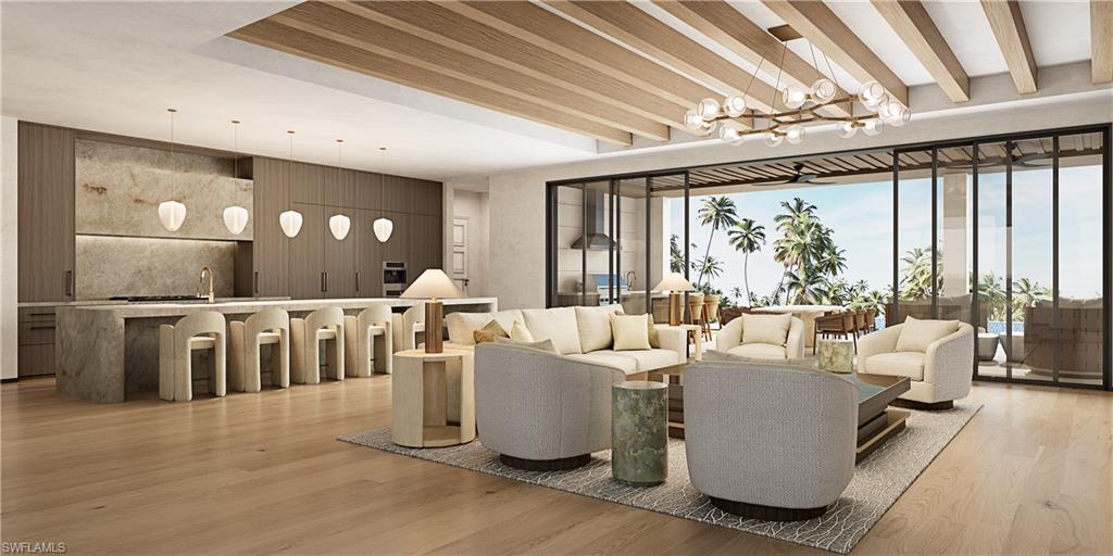 One or more photo(s) has been virtually staged, AI generated or rendered.  Perfectly positioned in one of Naples’ most coveted communities, this under-construction estate by Fox Premier Builders redefines the essence of coastal modern living. Every element of this home is being masterfully designed and furnished by the award-winning team at Design West, ensuring an aesthetic that is timeless, elevated, and effortlessly sophisticated.
This thoughtfully crafted residence features five bedrooms plus a den and 5 full and 2 half baths, spanning a highly functional and elegant floor plan. The main level hosts a primary suite, guest bedroom and a a private office/den, and a powder bath—offering convenience and versatility for multi-generational living or extended guests. Upstairs, is a second primary bedroom, two additional guest suite with en-suite baths, a second powder bath, and a spacious loft provide a serene retreat for visitors or family.
Clean architectural lines, expansive glass openings, and a refined material palette create a sense of harmony between interior and exterior spaces. The open-concept design invites natural light to cascade through the home, illuminating designer-selected finishes, fine craftsmanship, and meticulous attention to detail—hallmarks of Fox Premier Builders’ legacy.
Outdoor living is elevated to an art form, with a spacious lanai, pool, and spa perfect for both relaxation and entertaining. Seamlessly blending indoor and outdoor living, this home captures the essence of Florida’s desirable coastal lifestyle.
As a resident of Pelican Bay, you’ll enjoy exclusive access to a private beach club with beachfront dining, attended beach service, kayaking, and three miles of pristine shoreline framed by the Gulf of America. The community also offers championship tennis and pickleball, a world-class fitness center, and easy access to golf.
Located just moments from Waterside Shops, Artis—Naples, Mercato, and the vibrant downtown scene, this residence offers the ideal balance of tranquility and connection to Naples’ finest amenities.
Now is the perfect time to secure this extraordinary property and customize your dream home by selecting finishes during the early phase of construction. A collaboration between Fox Premier Builders and Design West, this home embodies a rare opportunity to own a piece of architectural excellence in one of Southwest Florida’s most prestigious communities.
