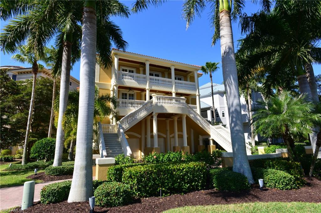 Sprawling direct gulf front home located on Barefoot Beach. This North Naples property boasts stunning views throughout and top to bottom luxury finishes. The 9,900 total sqft includes 5 full bedrooms, dedicated office, full game and media room. 7 total baths. Property is concrete block with Miami-Dade windows and doors. The main level offers a large living area with marble flooring, wetbar, & coffered ceilings. Gorgeous gulf views are inside and out including the covered lanai. Lanai offers plenty of outdoor seating & stainless outdoor grill. The gourmet kitchen includes a 5' Garland range w/ 6 burners, griddle, pasta filler, & double oven. 2 dishwashers, Sub Zero fridge & freezer, eat in granite topped bar & island. Creston home automation. The master suite is  on the gulf with a picturesque lanai. Large walk in closet. The master bath offers  dual vanity, tub, and shower. 4 guest suites with full baths. The family room is stunning and features professional billiards, fully equipped bar, Theater w/ comfortable seating & full theater sound. Rare boat dock across the street avail as a separate purchase. Optional Club at Barefoot Beach membership available, ask Broker for details!
