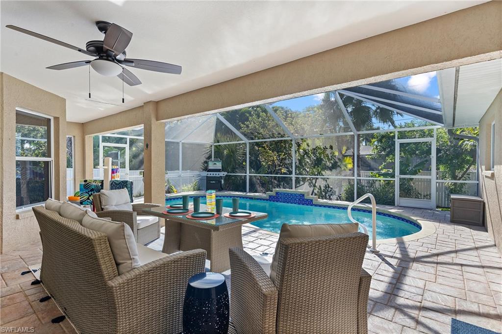 This is a VACATION RENTAL only. Owner will not consider annual rentals. Weekly rentals are welcome.
Villa Avery is a 4-bedroom, 2-bathroom off water property with an electric heated pool. This home sleeps a maximum of 11 guests when utilizing sleeper sofas (including children) and will accommodate up to 2 pets that do not exceed a combined weight of 35 lbs. Please inquire for possible pet exceptions.

· · · · · PROPERTY PERKS · · · · ·
- High chair
- Pack & Play
- Pet friendly
- Fully fenced in yard
- Bicycles
- Ping pong table
- Cornhole & outdoor games
- Recliner

· · · · · LOCATION · · · · ·
- Located in Southwest Cape Coral
- Close to Camelot Park
- Close to Sands Park
- Close to "downtown" Cape Coral with locally owned shops, bars and restaurants

· · · · · LIVING AREAS · · · · ·
- Flat-screen TV
- Comfortable seating
- Sleeper sofa

· · · · · KITCHEN & DINING · · · · ·
- Fully equipped
- Dining area with seating for 6

· · · · · BEDROOMS · · · · ·
- Primary Bedroom: King bed, Full sleeper sofa & flat-screen TV
- 3 Guest Bedrooms: 1st has a King bed & flat-screen TV, 2nd has a Queen bed & flat-screen TV, 3rd has two Twin beds & flat-screen TV

· · · · · BATHROOMS · · · · ·
- Primary Bathroom: Soaking tub, shower & dual-sink vanity
- Guest Bathroom: Shower only & doubles as the pool bathroom

· · · · · OUTDOOR LIVING · · · · ·
- Electric heated pool
- Western pool exposure
- Grill
- Fully fenced in yard

· · · · · THIS HOUSE IS GREAT FOR · · · · ·
Families with children and pets looking for an off water property with games