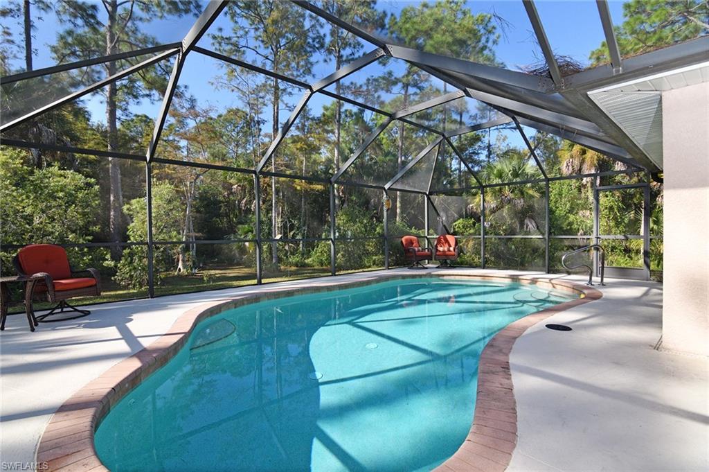 LARGE  ESTATE LOT HOME with SCREENED LANAI & POOL!

Secluded and quiet yet close to schools.  This 3BR/2BA home has new stainless appliances, granite counter, vaulted ceiling and newer Culligan Water System.  Tile in the main areas and carpet in bedrooms with a large master bathroom.  Walk out to your covered screened lanai and take a splash is the crystal clear pool.  Outdoor lighting, security system and hurricane shutters finish the package.  Partially fenced and ready for a new owner.  Imagine all this for under $330K!
