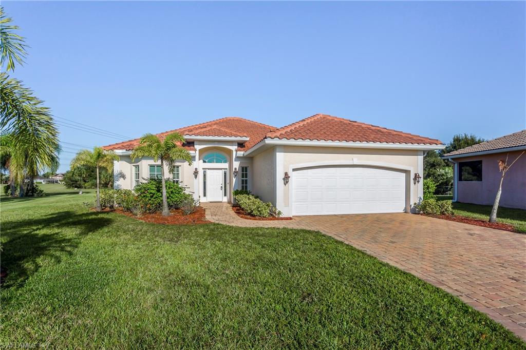 Impeccable single family home in gated neighborhood of Silverlakes! Just built in 2016 and gently lived in- this home is perfect for a growing family or Snowbirds. Featuring an open floor plan that offers a stunning kitchen design (stainless steel appliances w/ gas range, 41" upper cabinets w/ crown & lighting accents, & built-in desk), paver walkway leading to front door w/ arched window, granite counters throughout, gorgeous Travertine flooring in main living areas, impact glass windows, glass French doors on front guest room, and a gas fireplace in great room. Situated on an oversized lot w/ view of preserve and having plenty of room for a pool to be added if desired, and offering an open rear lanai that is perfect for outdoor dining set, beautiful curb appeal w/ mature tropical landscaping, and pavers on wide drive (fits 6-8 vehicles). Great location - a short drive to Fenway South (Spring Training Field for the Boston Red Sox) and from Sky Walk Shopping Plaza with Moes, Tropical Smoothie, & Publix, plus easy access to I-75 & SR 82 taking you all the way to the East Coast.