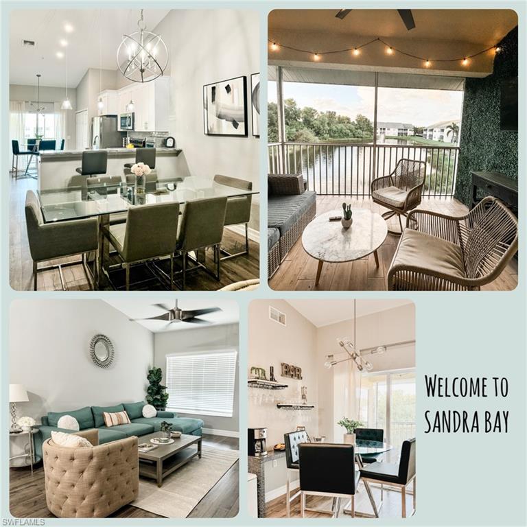 A stylish, renovated condo in desirable North Naples. 2nd Floor . 2 bedrooms and bathrooms with a pullout sleeper in the den.This condo is located across from Naples' beloved "Seed To Table," 5 minutes to shopping, dining, and most importantly, just 10 minutes from the beach! Everything is truly within reach at Sandra's Stylish Condo.  Enjoy a glass of wine in the lanai with water view which also has a tv and electric grill. Fully furnished. Electric and internet included.