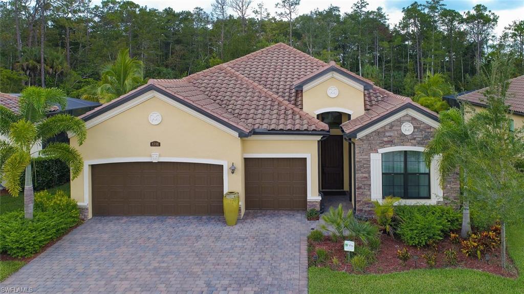 TREVISO BAY IS LOCATED MINUTES FROM FIFTH AVENUE, THIRD STREET, WORLD CLASS SHOPPING AND DINING IN BEAUTIFUL NAPLES, FLORIDA. THIS HOME IS A DESIGNERS DREAM, COMPLETE WITH FOUR BEDROOMS AND 3 FULL BATHS. THE UPGRADED QUARTZITE KITCHEN COUNTERTOPS AND GLAMOROUS TOUCHES ARE A BONUS AND MAKE THIS HOME MOVE IN READY! THE STANFORD MODEL FEATURES AN EN SUITE GUEST BEDROOM AND TWO ADDITIONAL BEDROOMS WITH A SHARED BATH. ALONG WITH A LARGE MASTER AND HUGE WALK IN CLOSET. SPLIT BD. PLAN  INCLUDES 7 CEILING FANS, A 3 CAR GARAGE, & ONLY 2 YEARS OLD. YOUR LANAI INCLUDES AN OUTDOOR KITCHEN, GORGEOUS PRIVATE POOL AND SPA THAT BACKS TO A PRESERVE. WALKING DISTANCE TO RESORT POOL AND RESTAURANT! VIEW VIDEO AT WWW. TREVISOBAYATNAPLES.COM  POOL BAR AND RESTAURANT, AND A CLUB WITH FINE DINING, 12 TENNIS COURTS, BASKETBALL, BOCCE BALL, GYM, SALON AND SPA, SAUNA, CABANAS. RESORT POOL RESTAURANT AND NEW COUNTRY CLUB WITH FINE DINING  OVERLOOKING THE GOLF COURSE. ALL ART & DINING CHANDELIER DO NOT CONVEY AND REMAIN THE OWNERS PROPERY. FURNISHINGS ARE NEGOTIABLE. THIS PROPERTY INCLUDES A SOCIAL MEMEBERSHIP BUT IS NON GOLF $500 FOOD MINIMUM YEARLY
YOU WILL LOVE THIS HOME AND COMMUNITY!