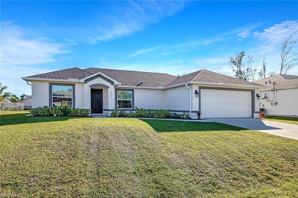 Waterfront property situated on the Gainsborough Canal! No Hurricane Damage!! Built in 2021, this meticulously maintained home is practically brand new and features an open concept floor plan with neutral colors, vaulted ceilings and stainless steel appliances. Open backyard with covered lanai and picturesque views of the canal is perfect for fishing or relaxing evenings by the water. Enjoy the benefits of owning a new home without the long wait and delays of new construction! Property is on city water and assessments have been paid.