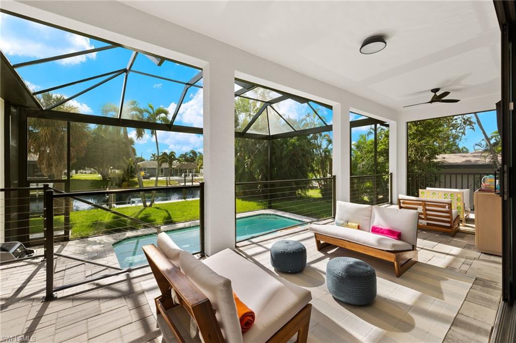 This is a VACATION RENTAL only. Owners will not consider annual rentals. Weekly rentals are welcome.
Villa Liberty Rose is a 4-bedroom, 3-bathroom property on a direct gulf access canal (18 minutes/1.6 miles by boat) with an electric-heated pool. This home sleeps a maximum of 11 guests (including children) and will accommodate up to 2 pets that do not exceed a combined weight of 35 lbs. Please inquire for possible pet exceptions. The boat lift is NOT available for guests.

· · · · · PROPERTY PERKS · · · · ·
- Pet friendly
- Bicycles 
- Kayaks & kayak launch
- Pack & Play
- Direct gulf access (18 minutes/1.6 miles by boat)

· · · · · LOCATION · · · · ·
- Located in Southeast Cape Coral
- Close to Rotary Park
- Close to "downtown" Cape Coral with locally owned shops, bars and restaurants

· · · · · LIVING AREAS · · · · ·
- Flat-screen TV
- Comfortable seating
- Additional seating area for 4 near the sliders

· · · · · KITCHEN & DINING · · · · ·
- Fully equipped
- Dining area with seating for 4
- Additional room for 4 at the kitchen island

· · · · · BEDROOMS · · · · ·
- Primary Bedroom: King bed, sliders to the pool & flat-screen TV
- 2nd Ensuite Guest Bedroom: Queen bed with attached bathroom
- 2 Guest Bedrooms: 1st has two sets of Twin bunk beds + pull-out trundle & flat-screen TV, 2nd has Twin-over-Full bunk beds & desk

· · · · · BATHROOMS · · · · ·
- Primary Bathroom: A walk-through shower, soaking tub & two separate vanities
- 2nd Ensuite Guest Bathroom: Shower/tub combo & double-sink vanity
- Guest Bathroom: Shower only & single sink vanity

· · · · · OUTDOOR LIVING · · · · ·
- Electric heated pool
- Western pool exposure
- Flat-screen TV
- Additional seating areas
- Grill
- Boat dock (boat lift is NOT available for guests)
- Kayak launch

· · · · · THIS HOUSE IS GREAT FOR · · · · ·
Boaters looking for quick Gulf access and families who want space for their children.