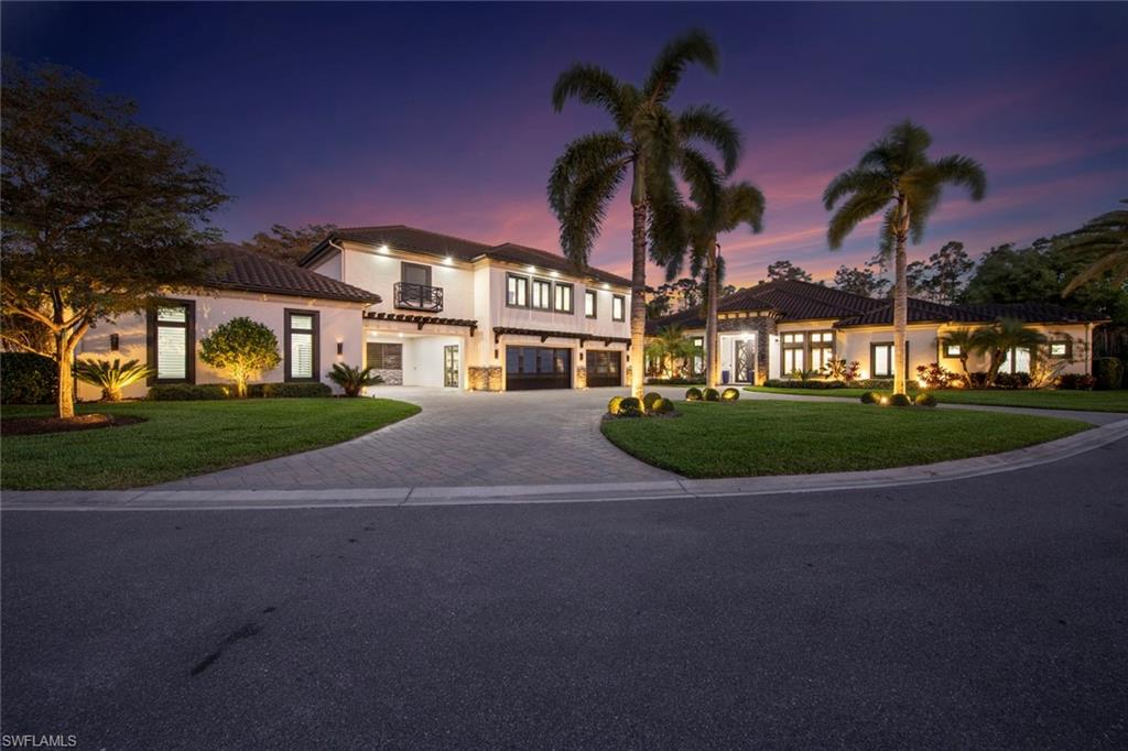 Welcome to Grandezza’s most distinguished estate, a Lucarelli Custom-Built masterpiece tucked behind the exclusive gates of the Grand Estates. Offering an unrivaled 14,178 square feet of total space, this one-of-a-kind residence is situated on a sprawling cul-de-sac lot with a serene preserve view—a truly rare opportunity to own Grandezza’s finest home. From the moment you step inside, the floor-to-ceiling custom woodwork and fountain wall make a commanding impression. Designed for both grandeur and functionality, the home features 6 ENSUITE BEDROOMS. The luxurious master suite has a custom fireplace, boutique style walk in closet, and spa-like bathroom with his-and-her sides, custom mother-of-pearl sinks, soaking tub and step-in shower. The chef’s kitchen is a true showpiece, equipped with two oversized refrigerators, two double ovens, a butler’s kitchen, an ice machine, and a stunning marble island. An impressive outdoor kitchen elevates entertaining with a massive grill, pizza oven, and Teppanyaki griddle—perfect for hosting in the expansive resort-style pool and spa area, which includes a dedicated pool bath for added convenience. For those who love entertainment, the state-of-the-art movie theater/media room offers a cinematic experience in the comfort of home, complete with premium audio-visual technology and luxury seating—perfect for movie nights and sporting events! This estate is built for security, efficiency, and smart living, featuring hurricane-rated windows and doors, a whole-home Lutron lighting system, automated blinds in the master and home office, and a home security system. The 5-zone HVAC system is equipped with FreshAire UV light technology to ensure the highest air quality. The direct connection to the Hertz arena emergency power grid ensures further peace of mind. For those seeking a private retreat or dedicated workspace, the SEPARATE GUEST Headquarters offers a massage room, steam shower, and a pull-down Murphy bed—ideal for small business owners or extended guests. Additional highlights include a private home office, custom wood ceilings, beautiful drop chandeliers, and two indoor electric fireplaces that enhance the home’s ambiance. Car enthusiasts will love the climate-controlled 4-CAR GARAGE, providing A/C comfort for prized vehicles, ample storage, and a pristine space to showcase an automotive collection. In addition, covered Portico parking ensures extra convenience and curb appeal. Every inch of this meticulously updated estate (TOTAL RENOVATION 2020-LIKE A NEW BUILD!) has been crafted with the finest materials, state-of-the-art systems, and timeless elegance, ensuring lasting value and an unmatched living experience. This is more than just a home—it is Grandezza’s crown jewel! Don't miss the your opportunity to own it!