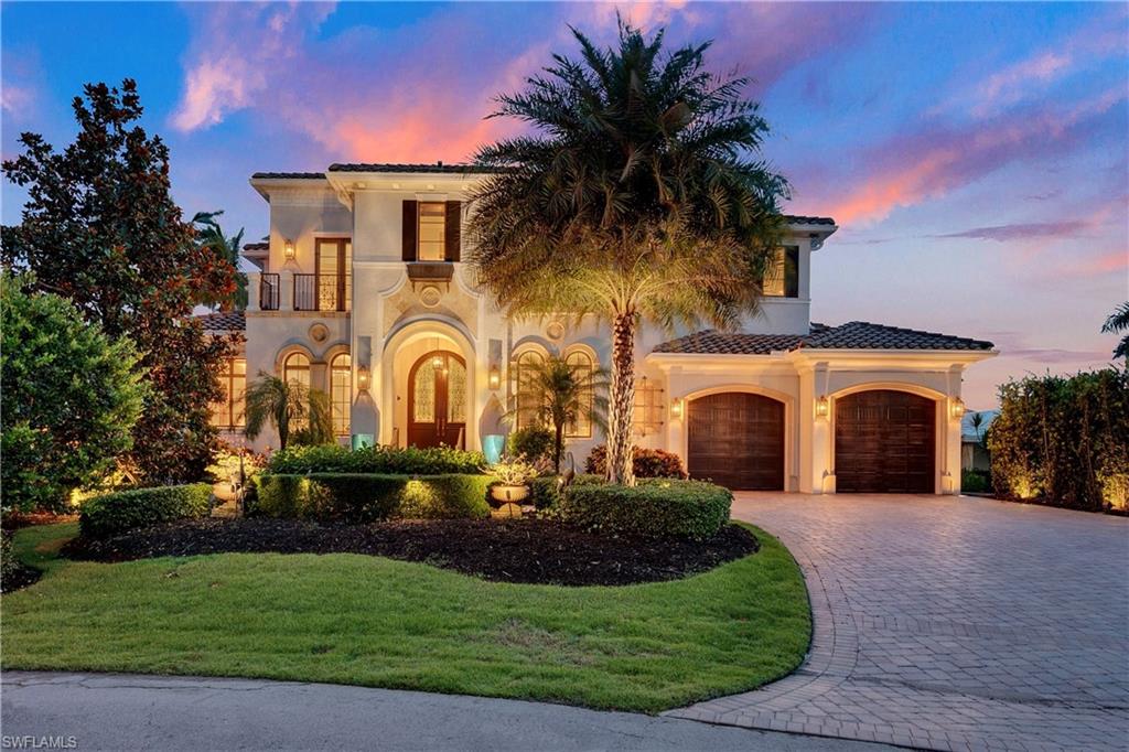 H.15976-Live in casual elegance in this beautiful waterfront two story estate home in Royal Harbor, tastefully and timelessly remodeled in 2018. Upgrades galore from Italian porcelain tile, wide planked wood floors, 700 plus bottle climate controlled wine cellar and a tasting room; perfect for family and entertaining. Watch the boats go by from the great room floor to ceiling windows, the view can also be enjoyed from the indoor and outdoor dining areas. The eat-in kitchen will delight the chef in you with professional grade appliances. The large first floor spa like master suite has a lovely view of the waterway and pool/spa with private outdoor entrance. Upstairs the remainder of the bedrooms and baths, wet bar, loft area and a family room. The screened terrace has a lovely view of Naples Bay. The oversized travertine lanai features an outdoor kitchen and pool with spa. Custom travertine dock that can accommodate large vessels with direct access to the Gulf of Mexico, no bridges. For your peace of mind there is a security system with cameras, CAT5 windows & doors and whole house generator. Nine zone Sonos sound system. This house is a true showplace. Location, Luxury and Beauty!