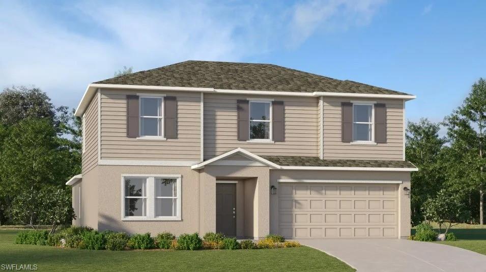 One or more photo(s) has been virtually staged, AI generated or rendered.  MOVE-IN READY!! This home is eligible for flexible financing through Lennar Mortgage – helping you to own your dream. Step inside this spacious 2,754 square foot home and discover a layout designed for modern living and effortless entertaining. The open-concept main level features a stunning kitchen with durable quartz countertops, a center island, and shaker-style cabinetry with designer hardware—perfect for preparing meals or gathering with friends. Stainless steel appliances, including a slide-in electric range and side-by-side refrigerator, add both style and convenience. Just off the foyer, a versatile flex space awaits your personal touch, while the owner’s suite is privately tucked away for added tranquility. Upstairs, four bedrooms surround a generous loft, creating an ideal space for relaxation or play. Thoughtful details throughout include energy-efficient features, LED recessed lighting, a programmable thermostat, and a hurricane-rated two-car garage with keyless entry. With new washer and dryer included, plus storm panels for added peace of mind, this home is loaded with upgrades that today’s buyers want—so act quickly before it’s gone!

Prices, dimensions and features may vary and are subject to change. Photos are for illustrative purposes only.