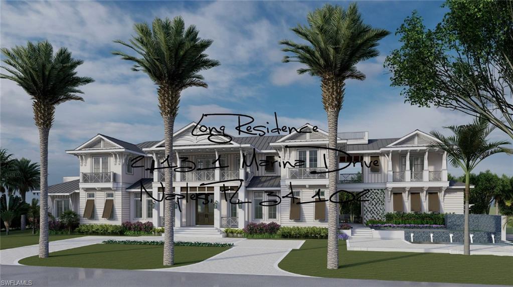 Build your dream home on this wonderful and rarely available Aqualane Shores building site on quiet and beautiful Marina Drive. The property offers an extraordinarily large building envelope on a 0.39 acre lot measuring 167x123x148x102ft. The site is already cleared and will accommodate a custom built home of around 6,000sf under air. A full set of architectural plans for a gorgeous, West-Indies style residence, designed by renowned MHK architects, will be provided to the new owner. This stunning design even boasts 2 separate swimming pools to fully maximize the use of outdoor space. It will also have a separate back access for your golf cart.  Best of all, this very private property comes with a boat dock, including boat lift, only steps away from the residence. This fine property combines the best that Aqualane Shores has to offer--total privacy and convenient water access to the Gulf of Mexico